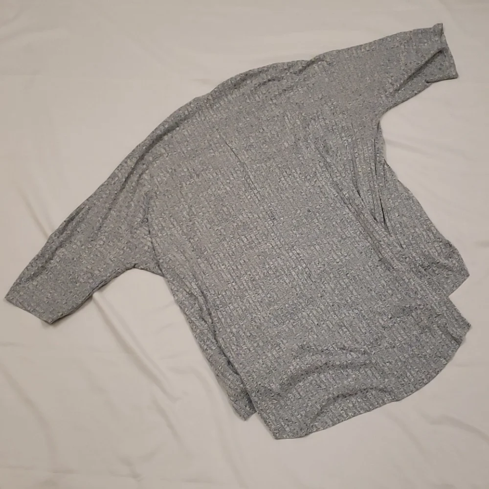 LuLaRoe Heathered Knit Cardigan Blue Grey Women's Large L - Picture 2 of 11